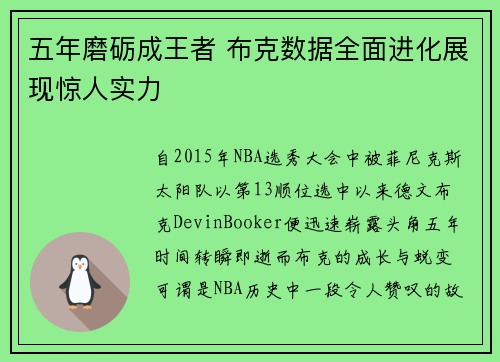 五年磨砺成王者 布克数据全面进化展现惊人实力