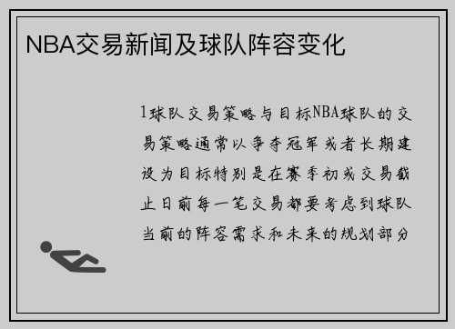 NBA交易新闻及球队阵容变化